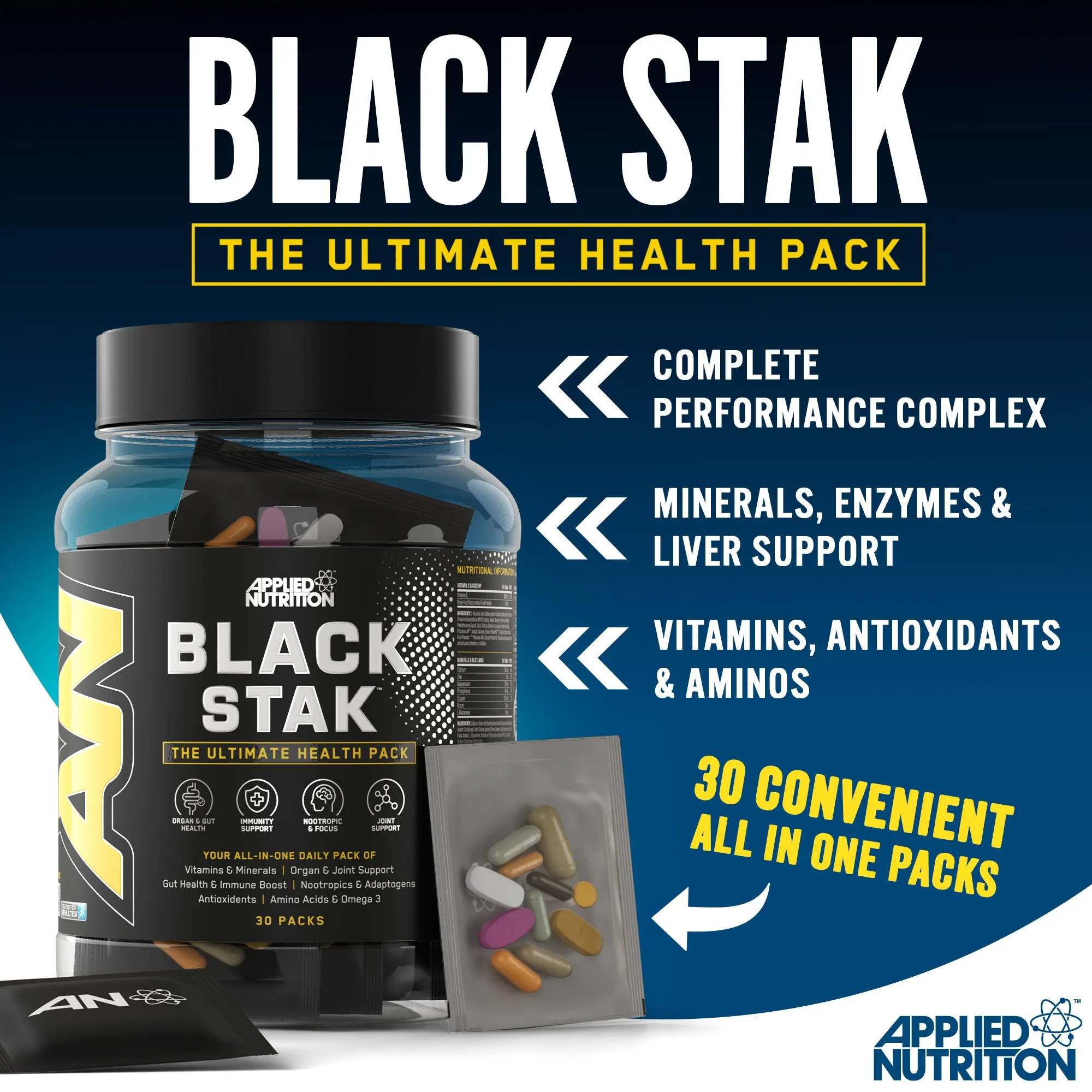 Black Stak - The Ultimate Health Pack (30 packs in each tub) - Image 2