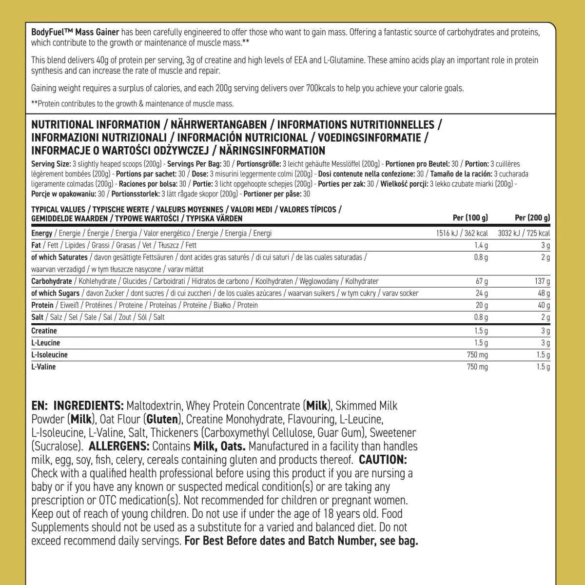 BODYFUEL™ Mass Gainer - Image 24