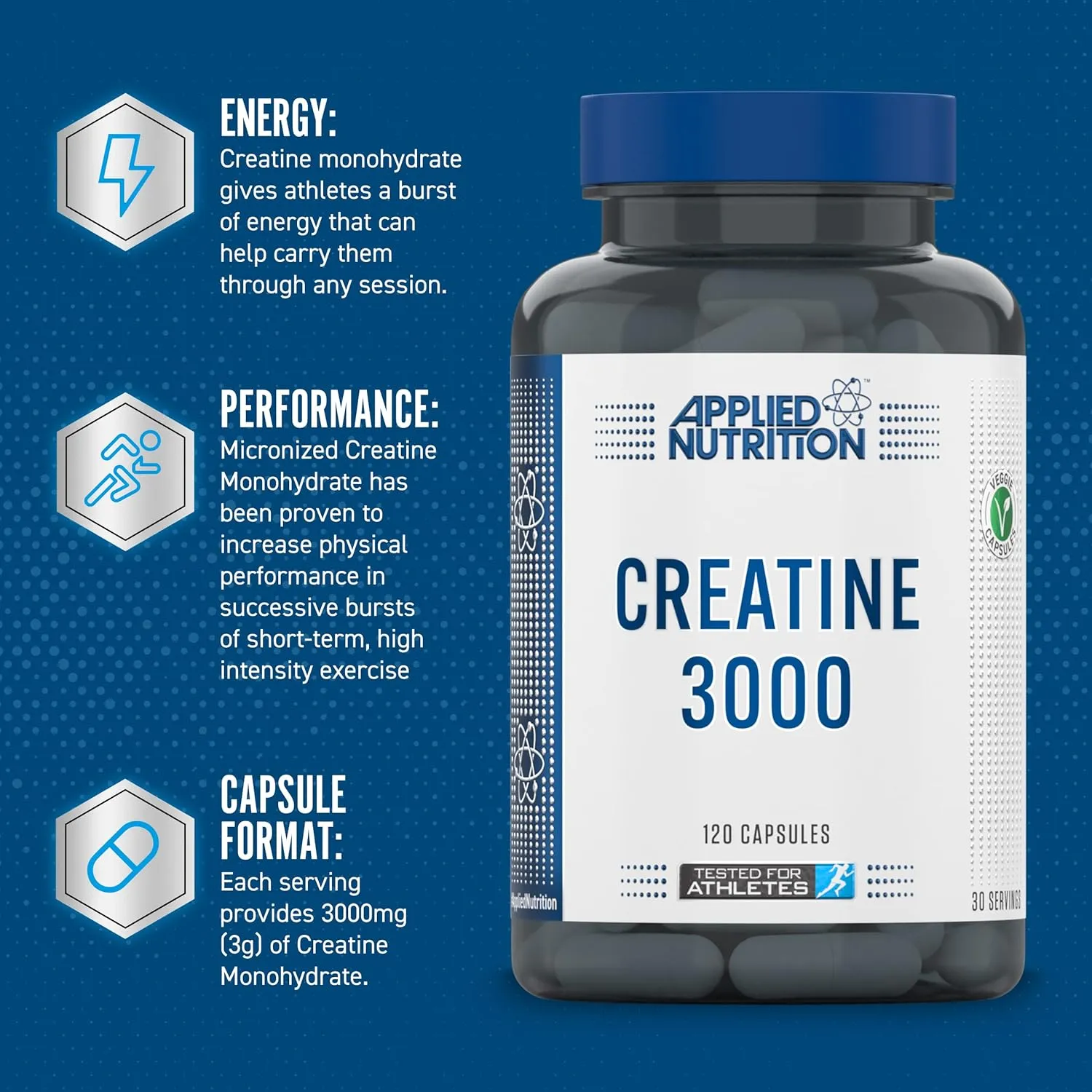 Creatine 3000 Capsules - Image 2