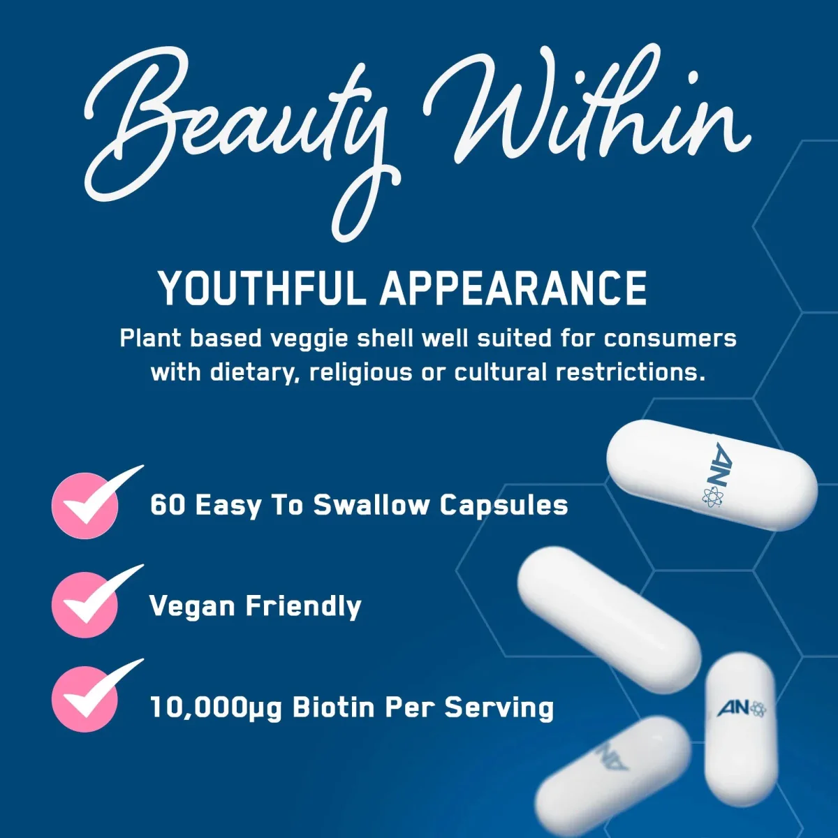 Hair Skin and Nails Collagen Capsules - Image 6