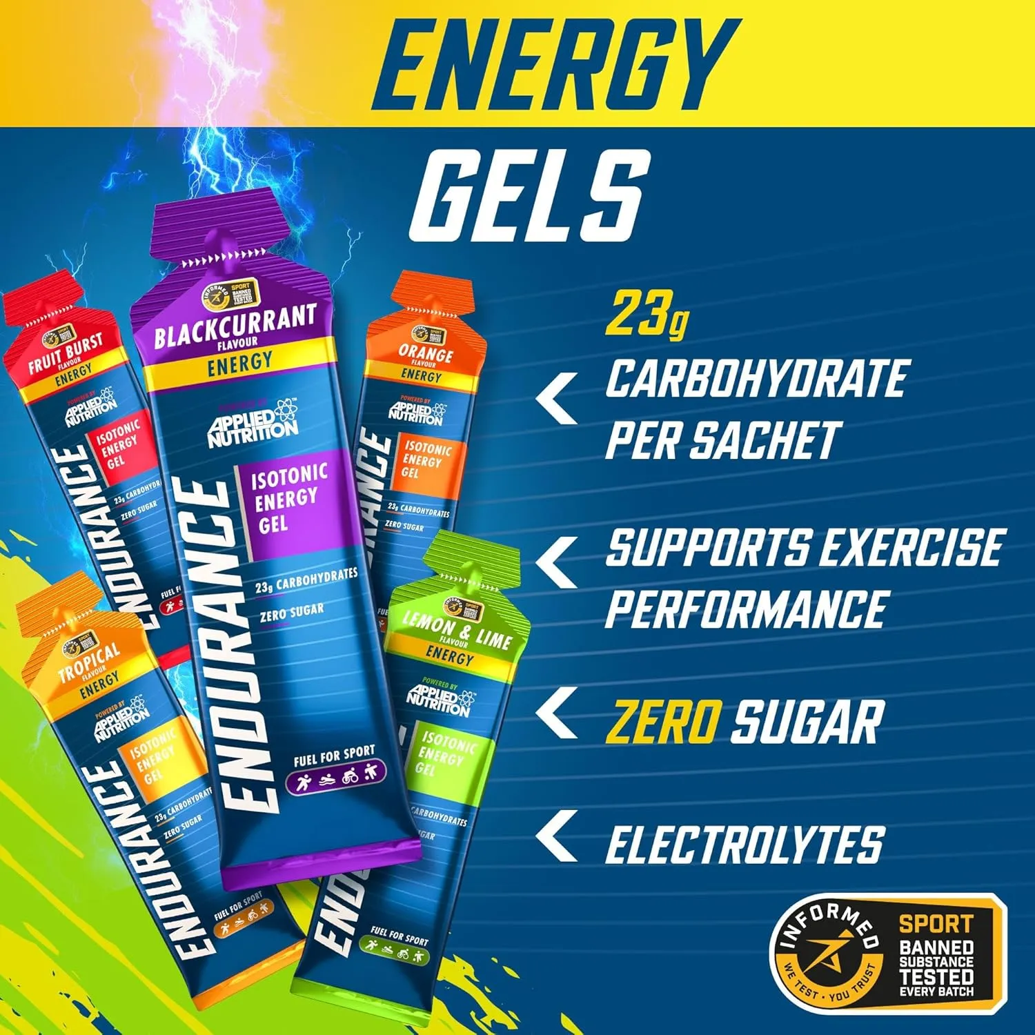 Isotonic Energy Gels Variety Pack (Box of 6 Gels) - Image 2