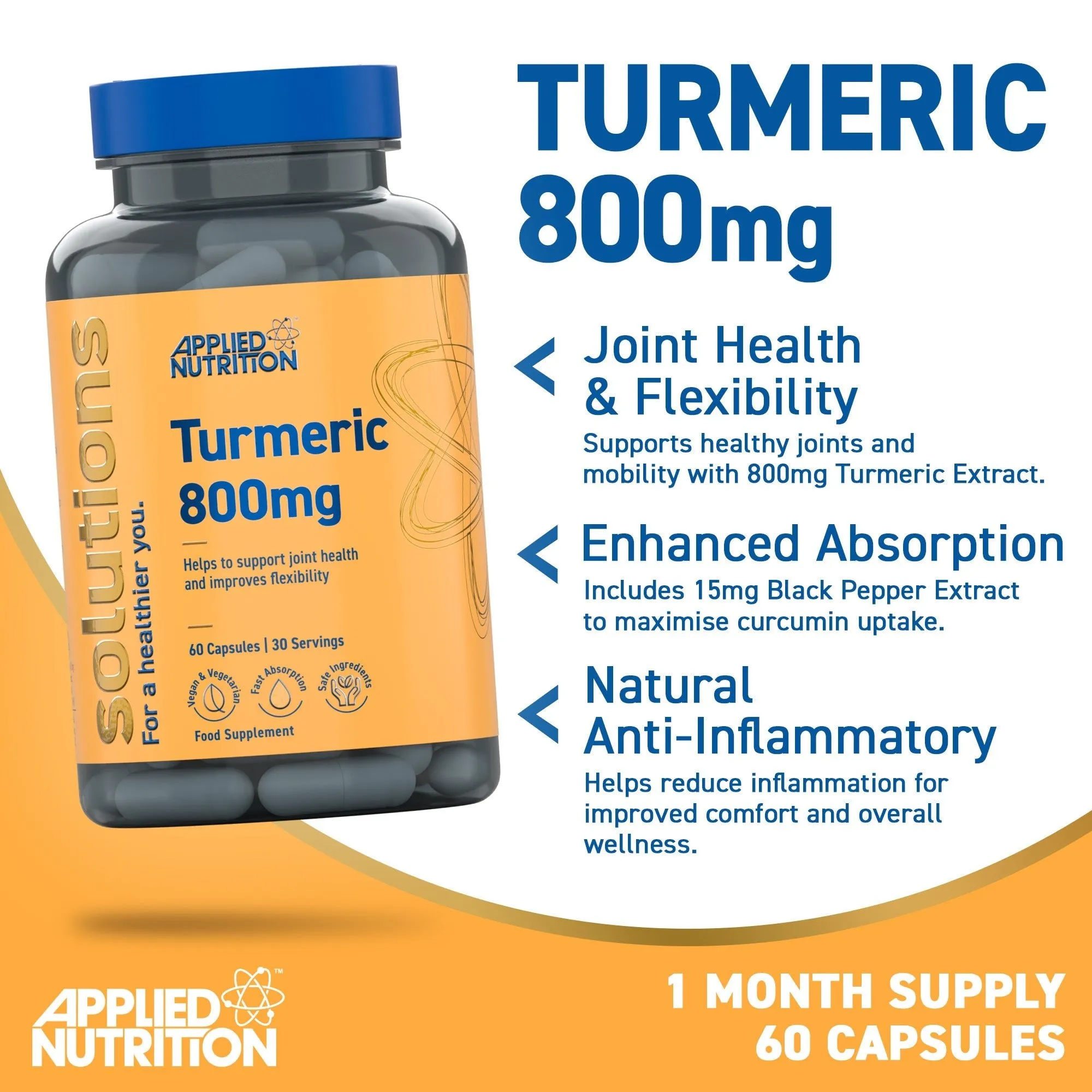 Turmeric Supplement Capsules 800mg (60 Capsules) - Image 3