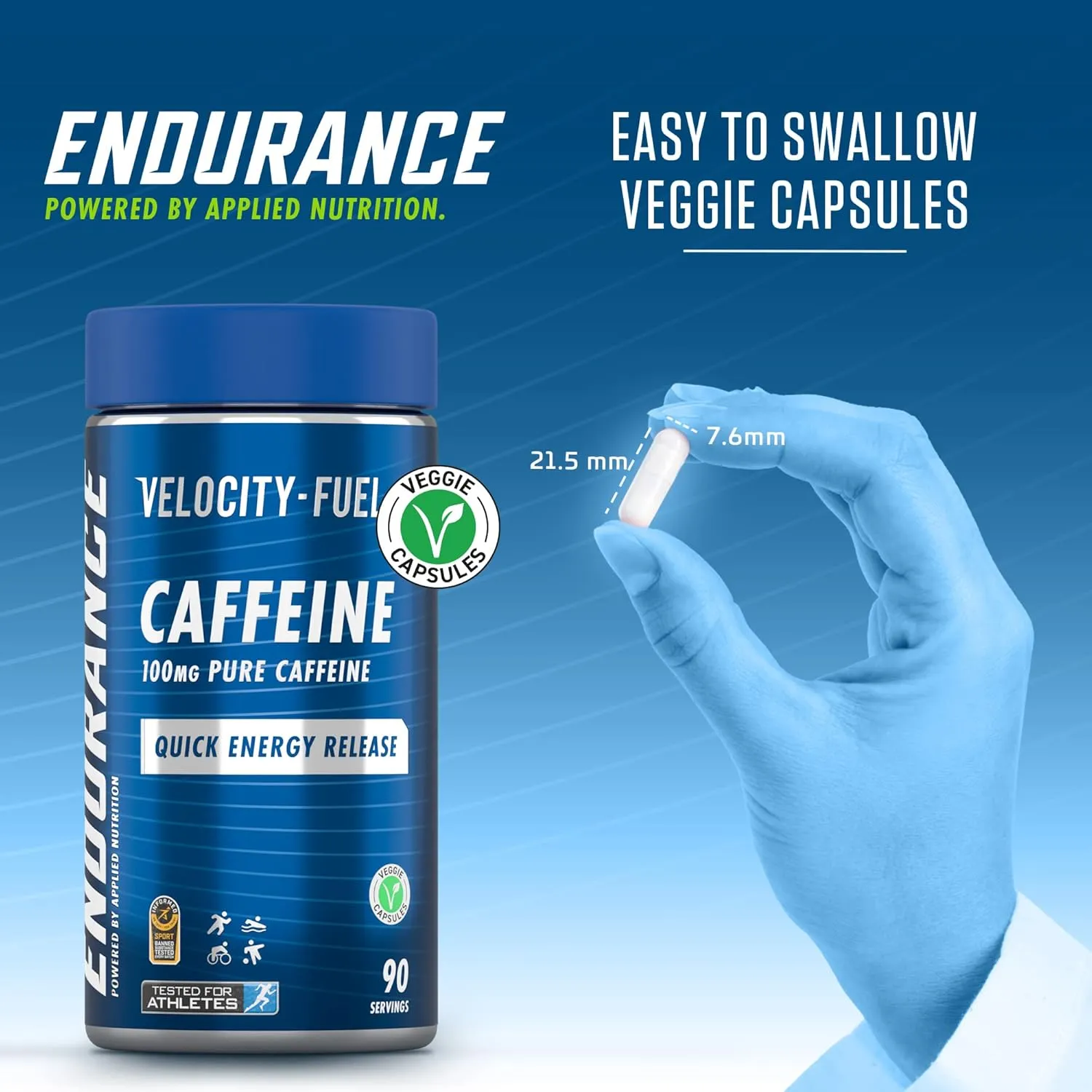 Endurance Caffeine Capsules 100mg - Image 4